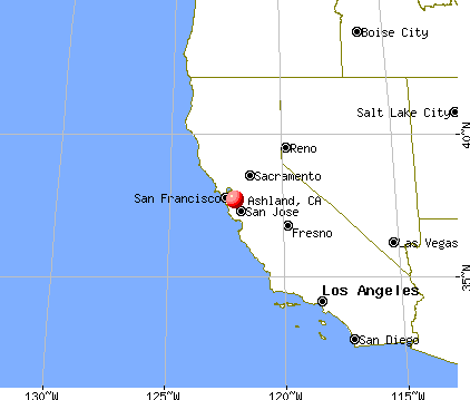 Ashland, California map