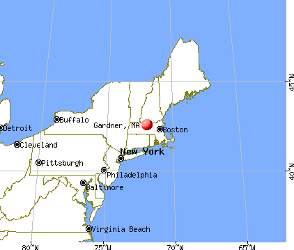 Gardner, Massachusetts map