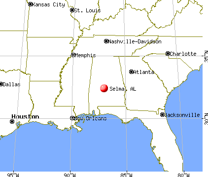 Selma, Alabama map