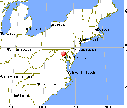 North Laurel, Maryland map