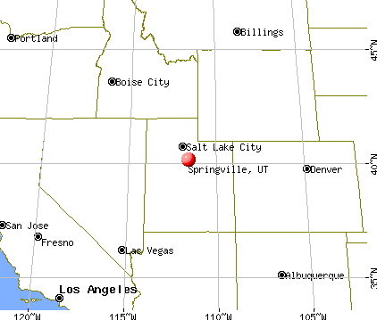 Springville, Utah map
