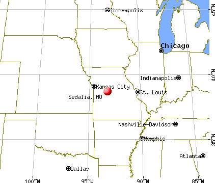 Sedalia, Missouri map