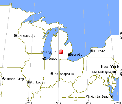 Lansing, Michigan map