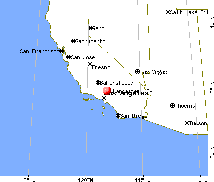 Lancaster, California map