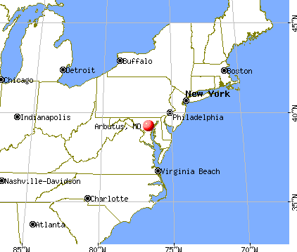 Arbutus, Maryland map