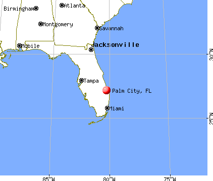 Palm City, Florida map