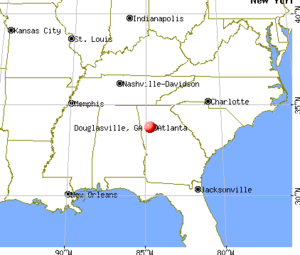 Douglasville, Georgia map