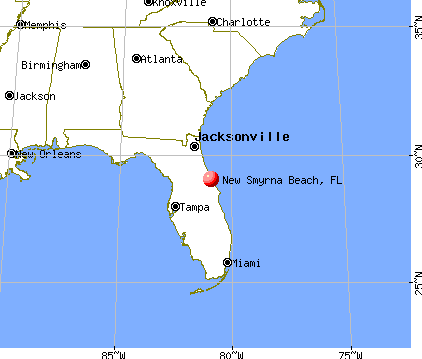 New Smyrna Beach, Florida map
