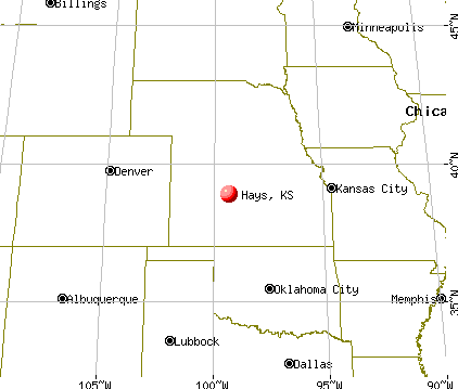 Hays, Kansas map