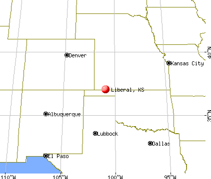 Liberal, Kansas map