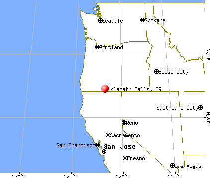Klamath Falls, Oregon map