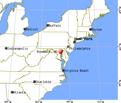 Rosedale, Maryland map