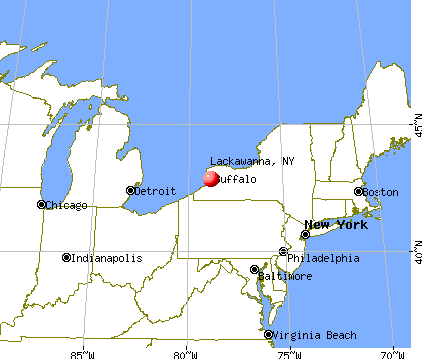 Lackawanna, New York map