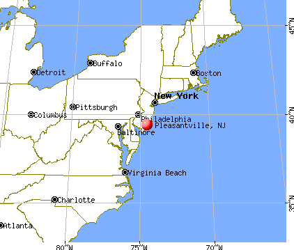 Pleasantville, New Jersey map