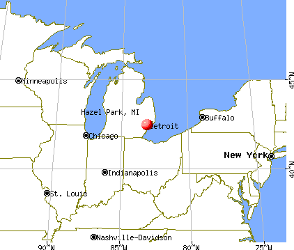 Hazel Park, Michigan map