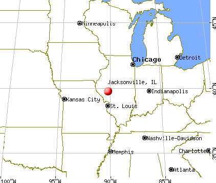 Jacksonville, Illinois map
