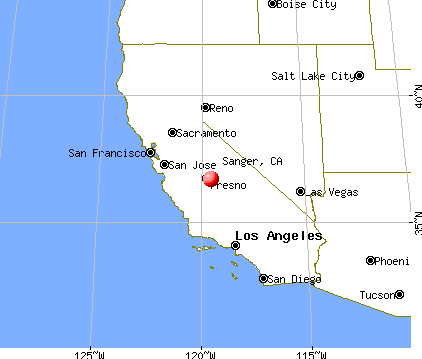 Sanger, California map