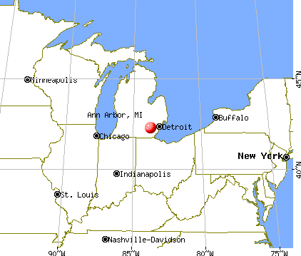 Ann Arbor, Michigan map