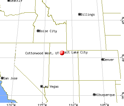 Cottonwood West, Utah map