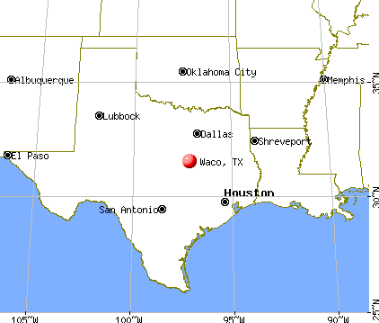 Waco, Texas map