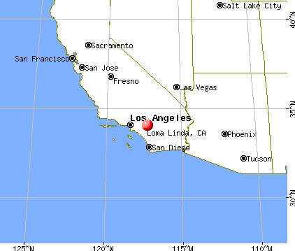 Loma Linda, California map