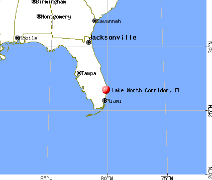 Lake Worth Corridor, Florida map
