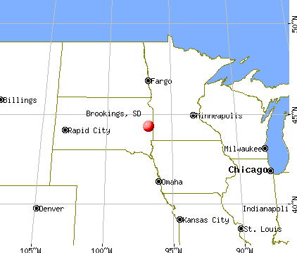 Brookings, South Dakota map
