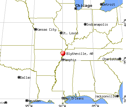 Blytheville, Arkansas map