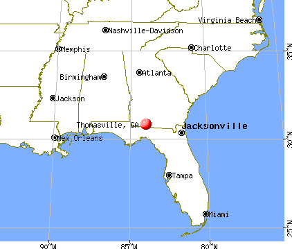 Thomasville, Georgia map