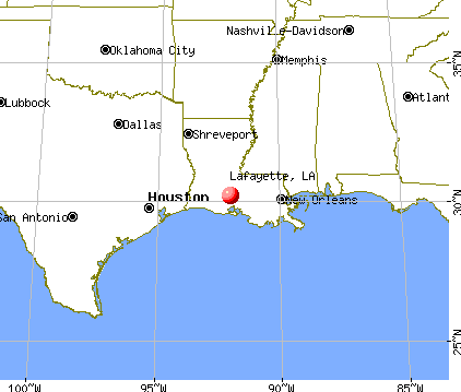 Lafayette, Louisiana map