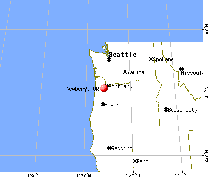 Newberg, Oregon map