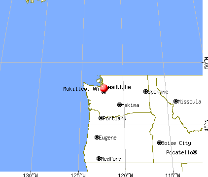 Mukilteo, Washington map