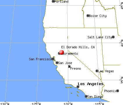 El Dorado Hills, California map