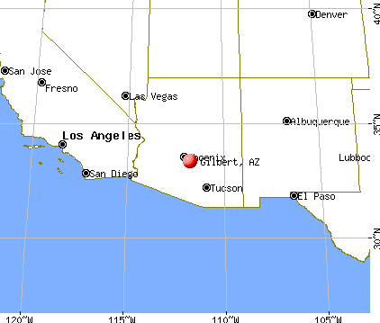 Gilbert, Arizona map