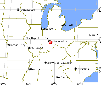 Shelbyville, Indiana map