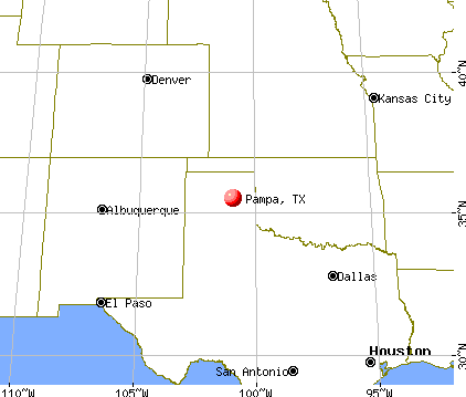 Pampa, Texas map