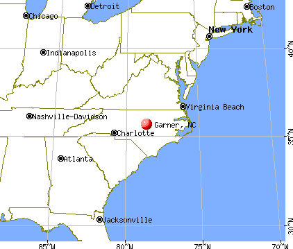 Garner, North Carolina map
