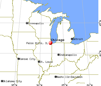 Palos Hills, Illinois map