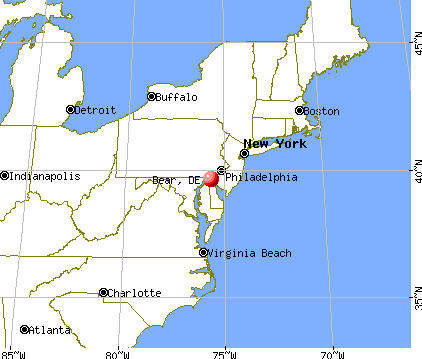 Bear, Delaware map