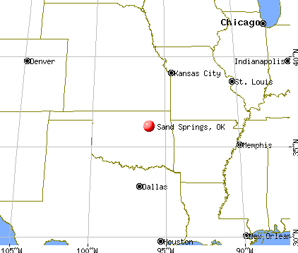 Sand Springs, Oklahoma map