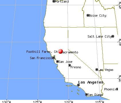 Foothill Farms, California map