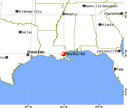 Gretna, Louisiana map