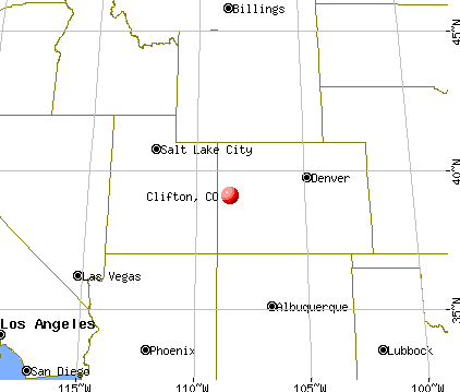 Clifton, Colorado map
