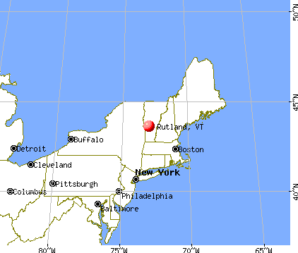 Rutland, Vermont map
