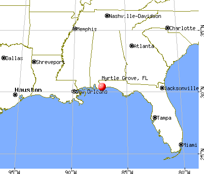 Myrtle Grove, Florida map
