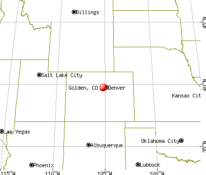 Golden, Colorado map