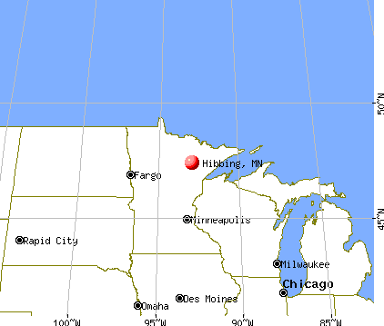Hibbing, Minnesota map