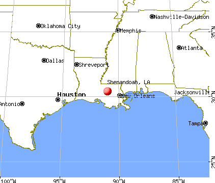 Shenandoah, Louisiana map