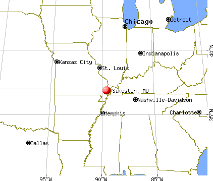 Sikeston, Missouri map
