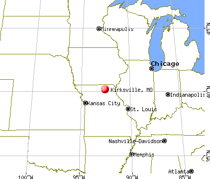 Kirksville, Missouri map